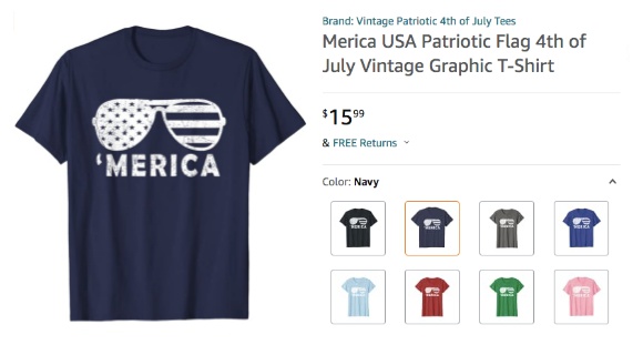 4th of July tshirt amazon