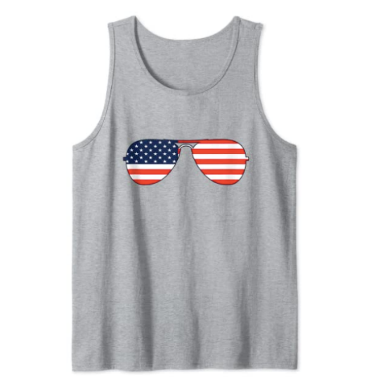 Joe Biden American Flag Sunglasses Tank Top